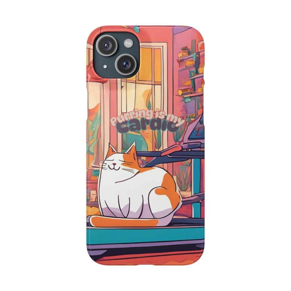 Purring Is My Cardio Phone Case – Funny Cat Snap Cover - Love From Snowy Shop