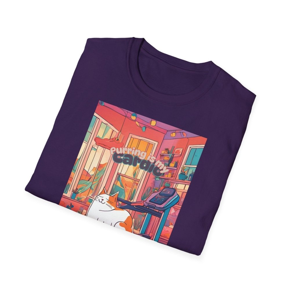 Purring Is My Cardio T-Shirt – Funny Cat Tee for Cat Lovers - Love From Snowy Shop