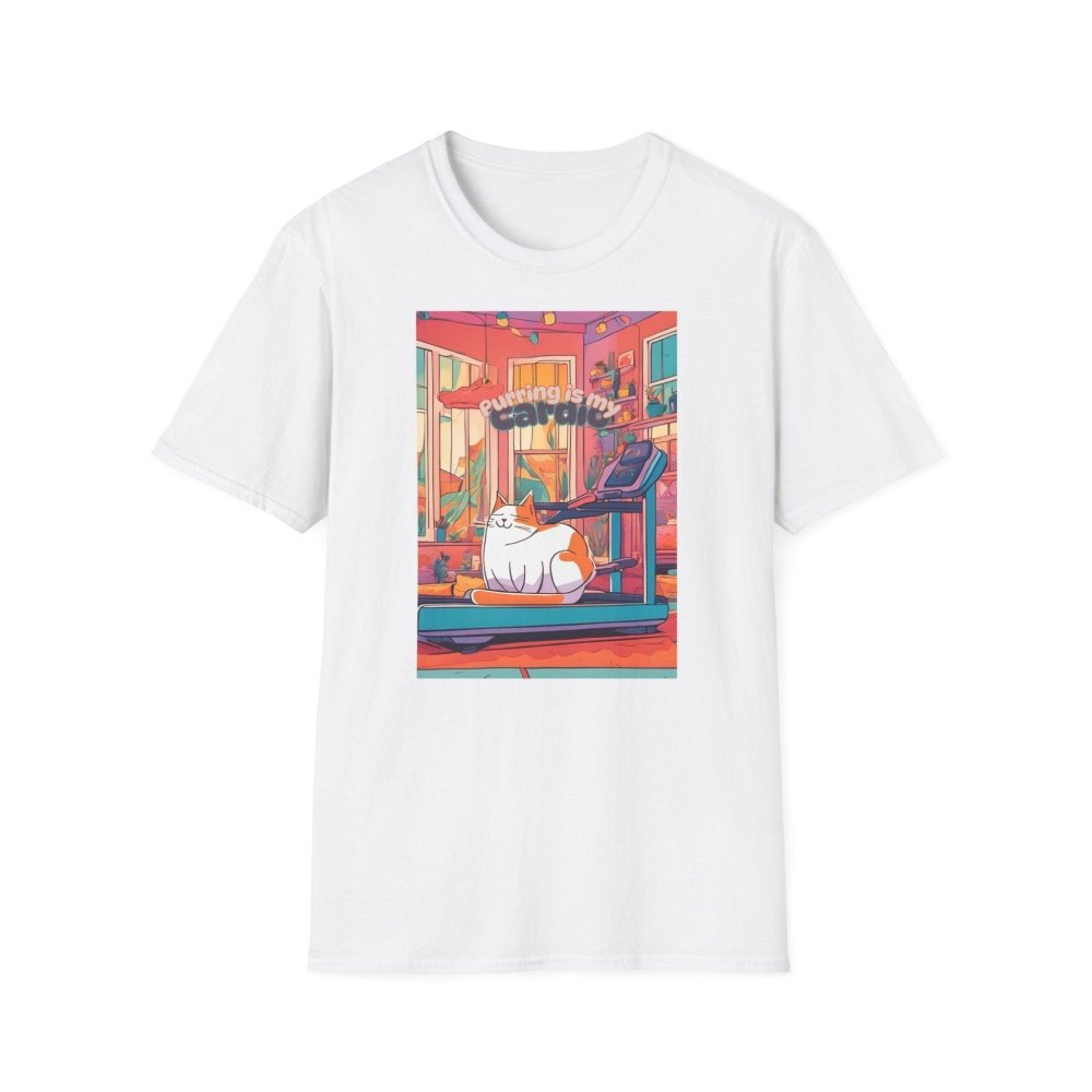 Purring Is My Cardio T-Shirt – Funny Cat Tee for Cat Lovers - Love From Snowy Shop