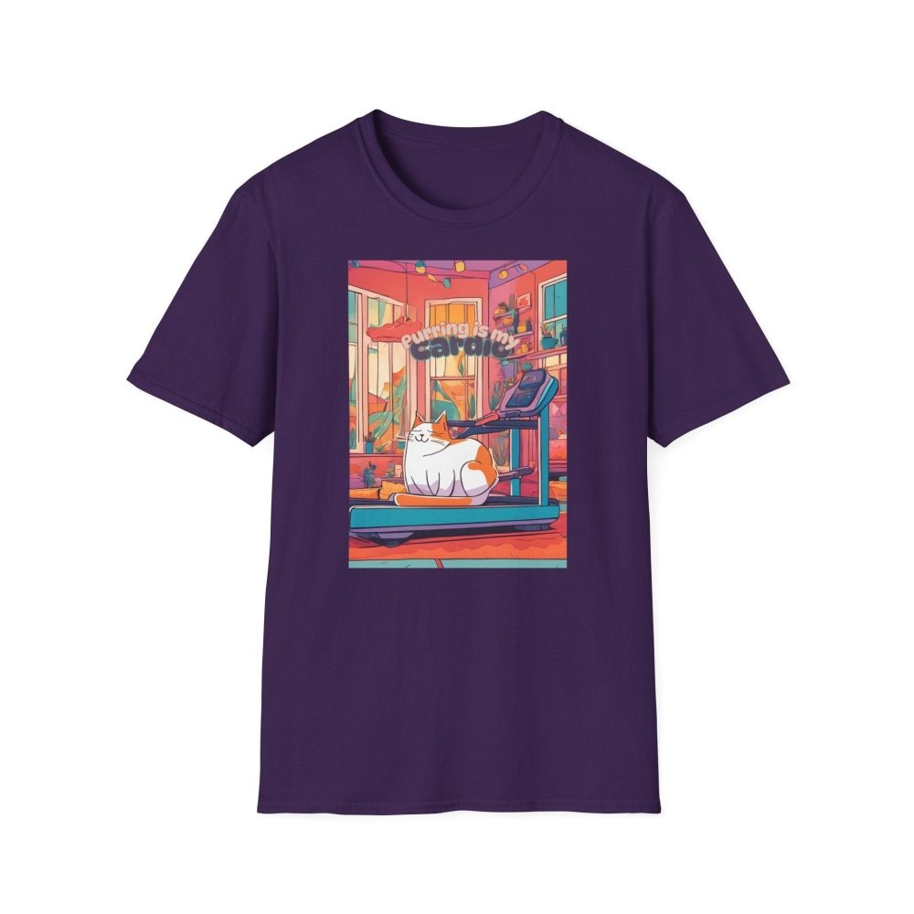 Purring Is My Cardio T-Shirt – Funny Cat Tee for Cat Lovers - Love From Snowy Shop