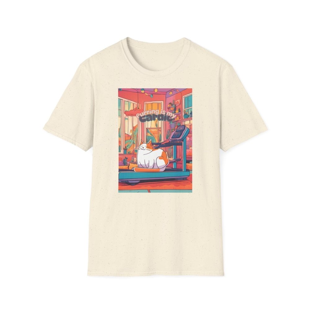 Purring Is My Cardio T-Shirt – Funny Cat Tee for Cat Lovers - Love From Snowy Shop