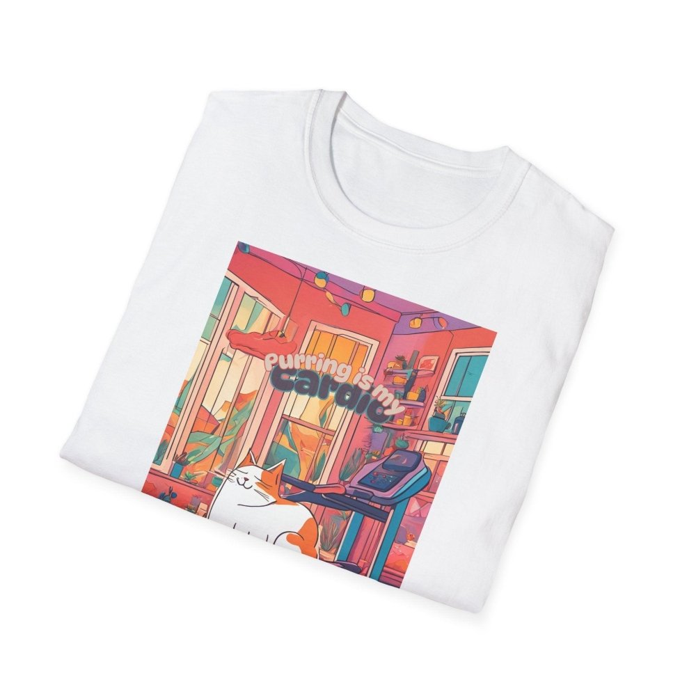 Purring Is My Cardio T-Shirt – Funny Cat Tee for Cat Lovers - Love From Snowy Shop