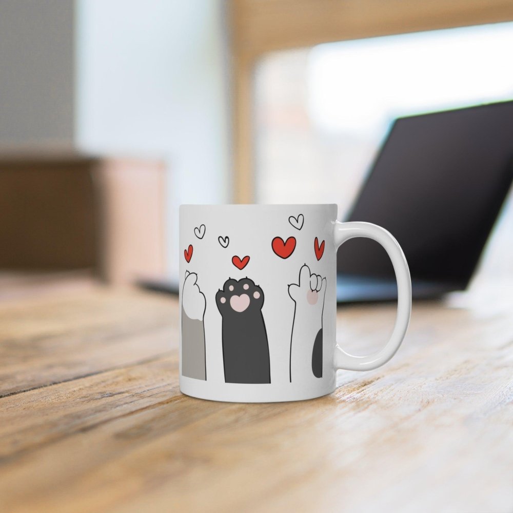 Valentine Cat Mug - Adorable Cat Lover Cup for Sweet Moments - Love From Snowy Shop