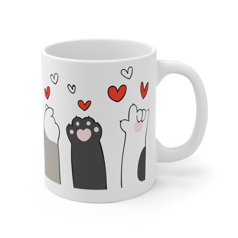 Valentine Cat Mug - Adorable Cat Lover Cup for Sweet Moments - Love From Snowy Shop