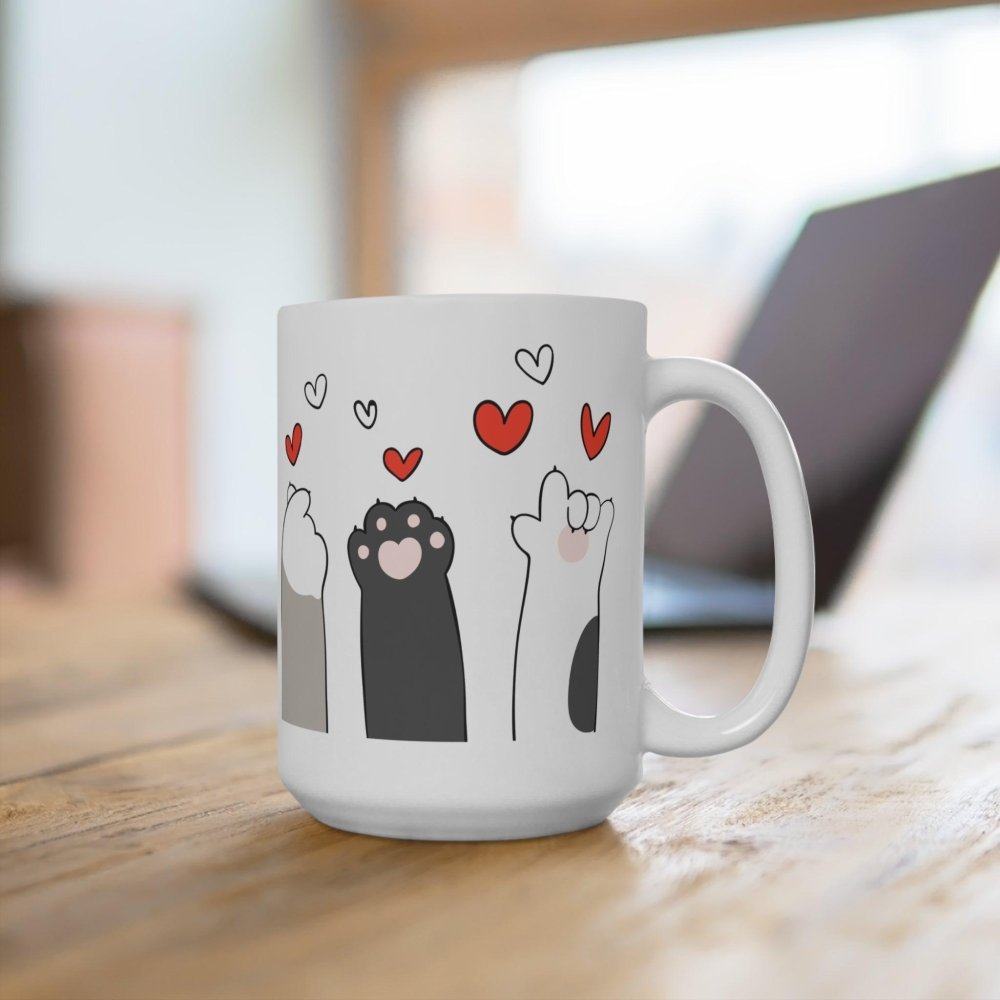 Valentine Cat Mug - Adorable Cat Lover Cup for Sweet Moments - Love From Snowy Shop