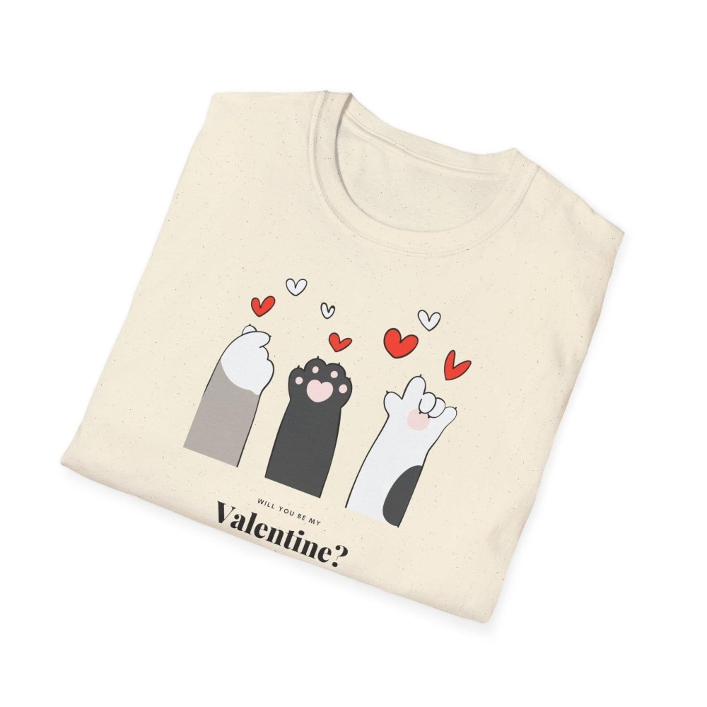 Valentine Cat T-Shirt - Soft and Sweet Tee for Cat Lovers - Love From Snowy Shop