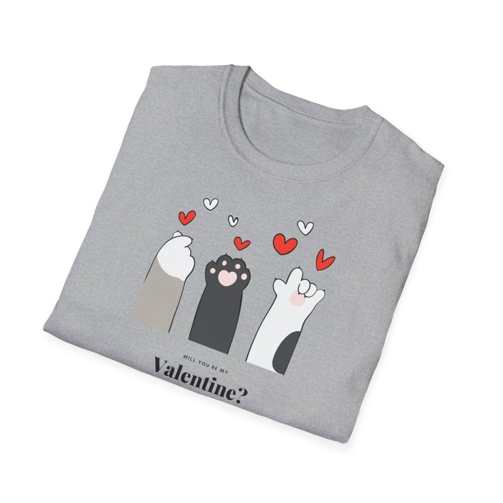 Valentine Cat T-Shirt - Soft and Sweet Tee for Cat Lovers - Love From Snowy Shop