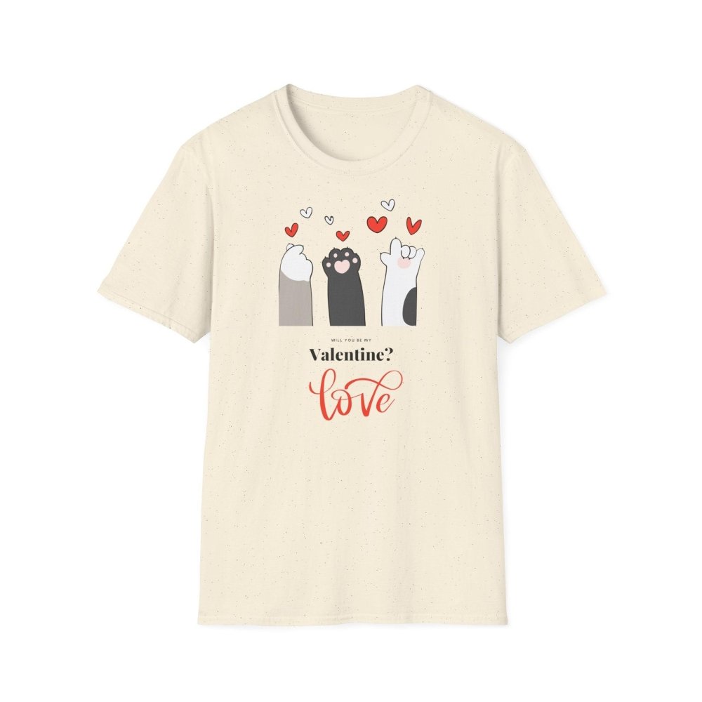 Valentine Cat T-Shirt - Soft and Sweet Tee for Cat Lovers - Love From Snowy Shop