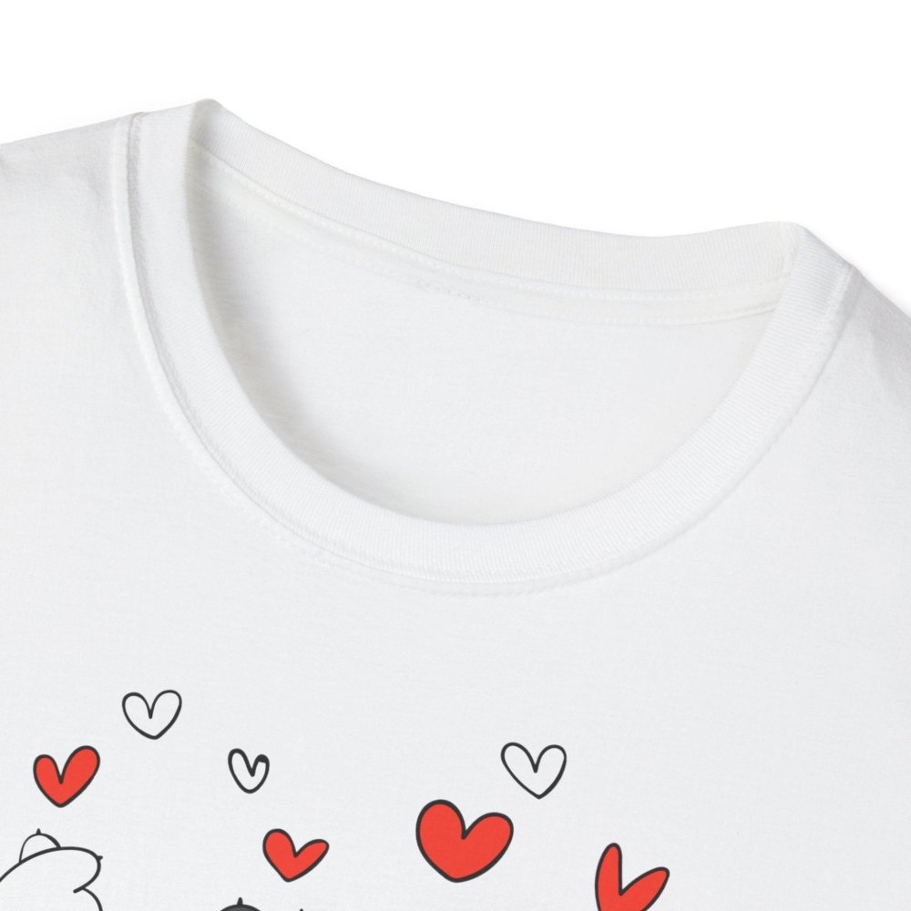 Valentine Cat T-Shirt - Soft and Sweet Tee for Cat Lovers - Love From Snowy Shop