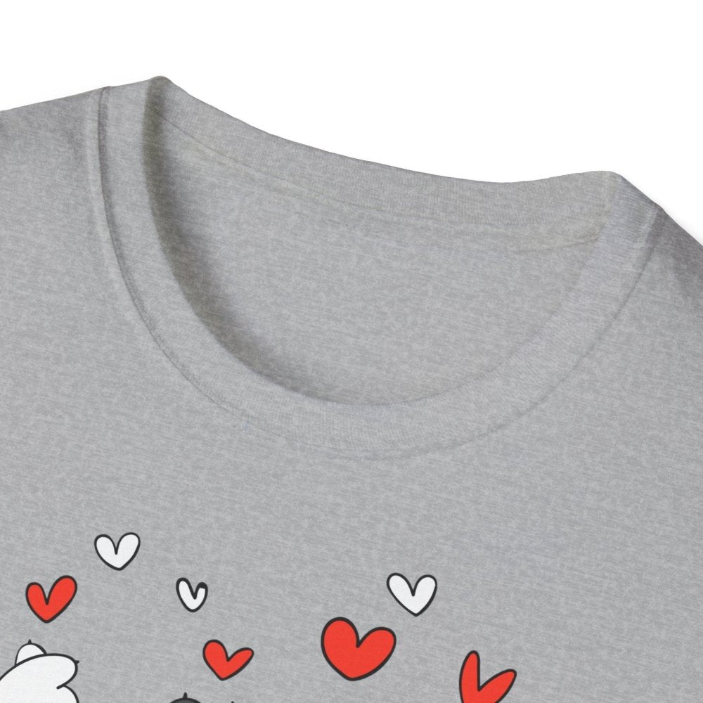 Valentine Cat T-Shirt - Soft and Sweet Tee for Cat Lovers - Love From Snowy Shop