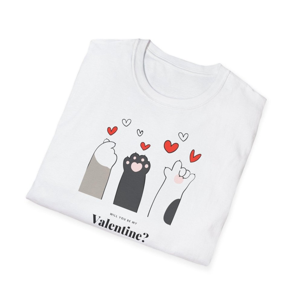Valentine Cat T-Shirt - Soft and Sweet Tee for Cat Lovers - Love From Snowy Shop